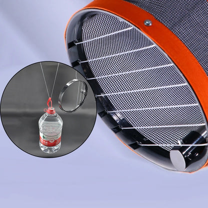 99cm Stainless Steel Table Tennis Ball Picker – Round Bucket Collector with 140-Ball Capacity Ping Pong Retrieval Pole for Training and Practice Use