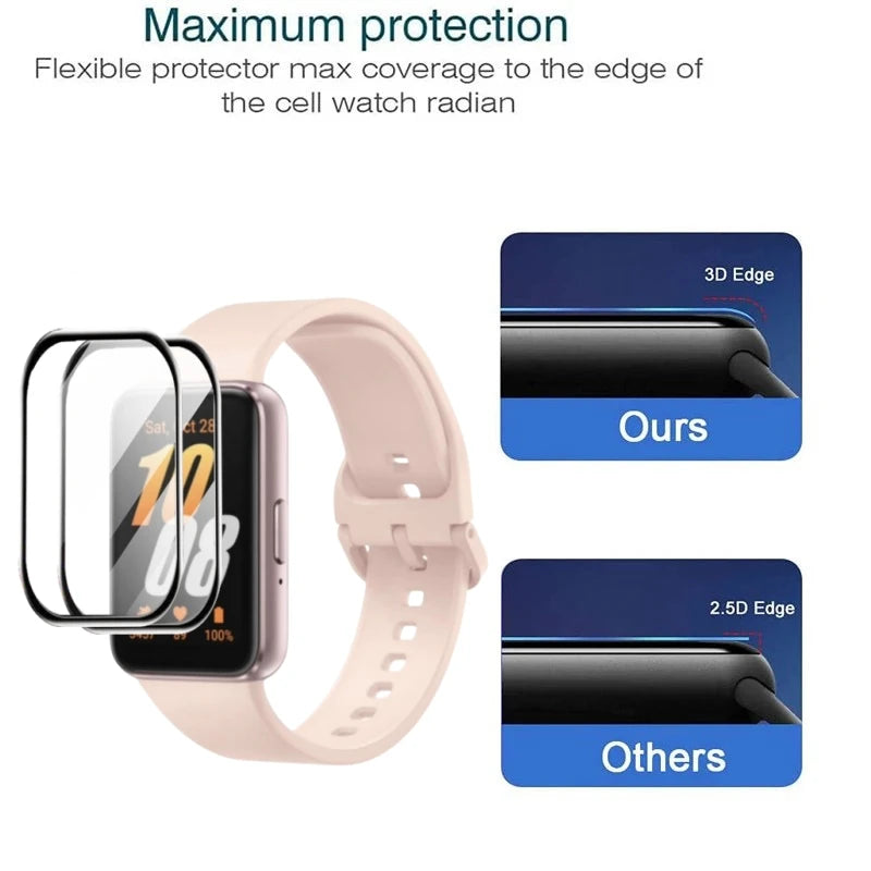 3D Curved Screen Protector for Samsung Galaxy Fit 3 – Full Coverage Anti-Scratch Protective Film