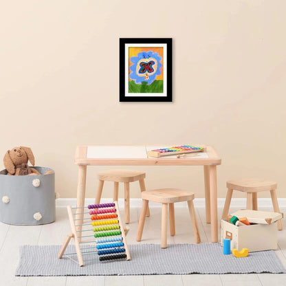 Wooden Flap Art Frames – Magnetic A4 Photo Frame for DIY Paintings, Children's Exhibition, and Home Decoration Storage Rack