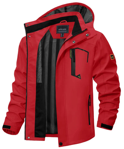 Men’s Lightweight Rain Jacket - Mesh Lined Waterproof Windbreaker for Spring, Autumn, Hiking and Fishing