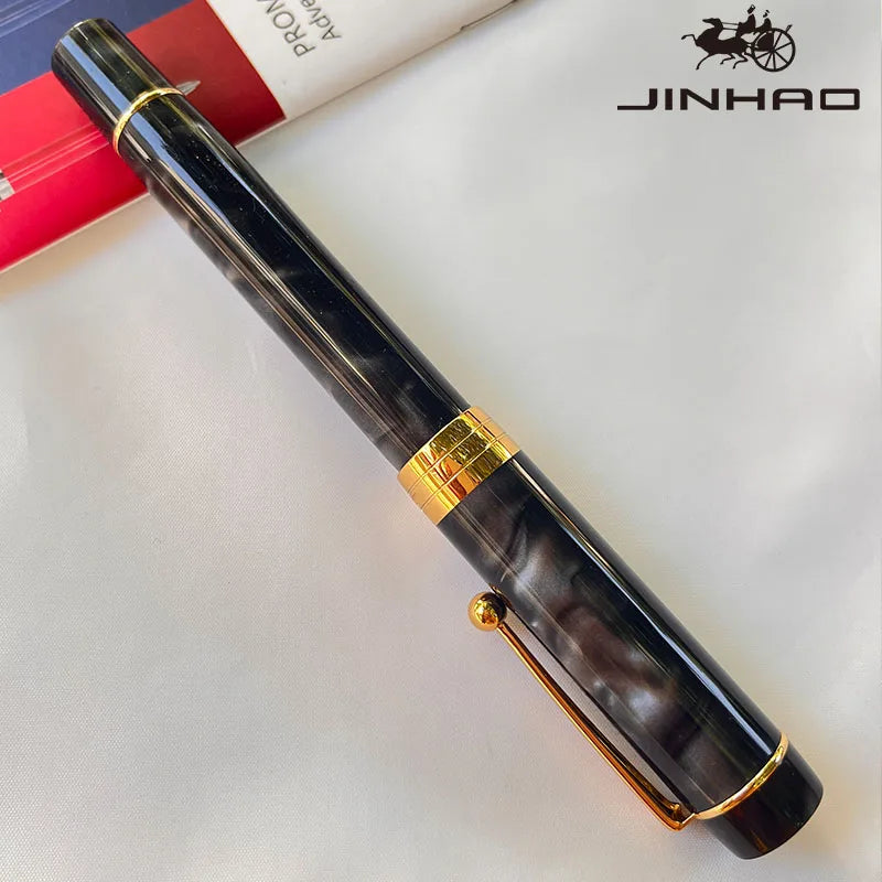 Jinhao 100 Celluloid Fountain Pen – Classic Style Fine Nib with Refillable Converter | Smooth Writing Instrument