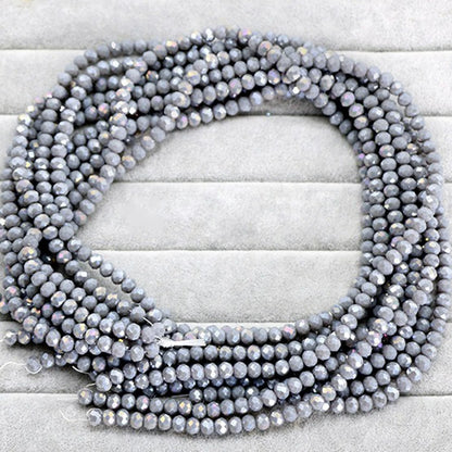 4mm/6mm/8mm Round Crystal Glass Beads – Faceted Spacer Loose Beads for DIY Jewelry Making & Needlework Craft Accessories
