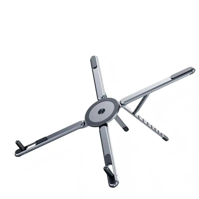 Foldable Magnetic Laptop Stand - Adjustable Aluminum Alloy Holder for Notebooks, Phones, and Tablets with Heat Dissipation