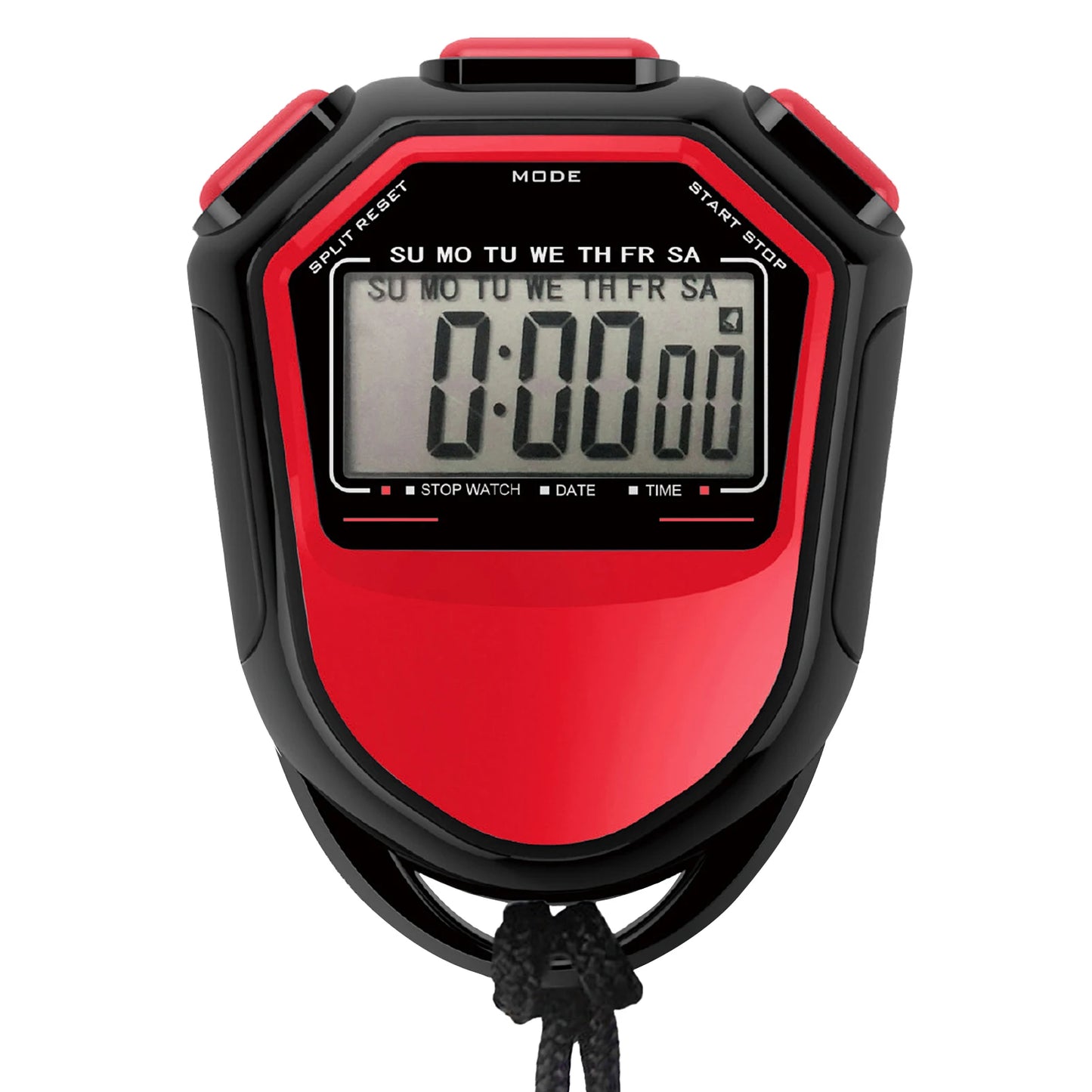 Classic Waterproof Digital Sports Stopwatch – Professional LCD Timer with String for Timing Events