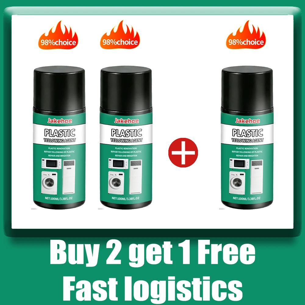 Plastic Yellowing Remover & Scratch Repair Polish – Restore White Gloss for Appliances, AC Units, Fridge & Plastic Surfaces Cleaner