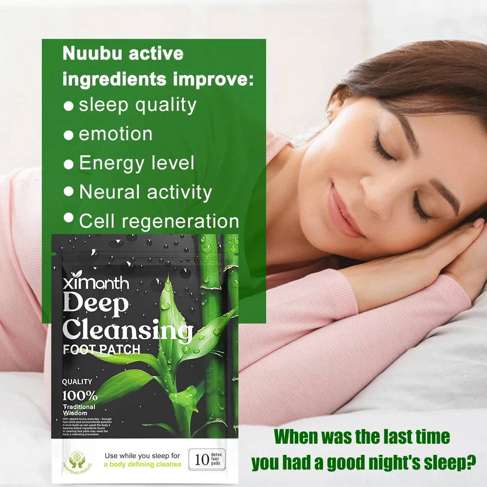 Natural Detox Foot Patches – 10-50PCS/Bag, Herbal Stress Relief, Deep Sleep, and Foot Care Detox Stickers