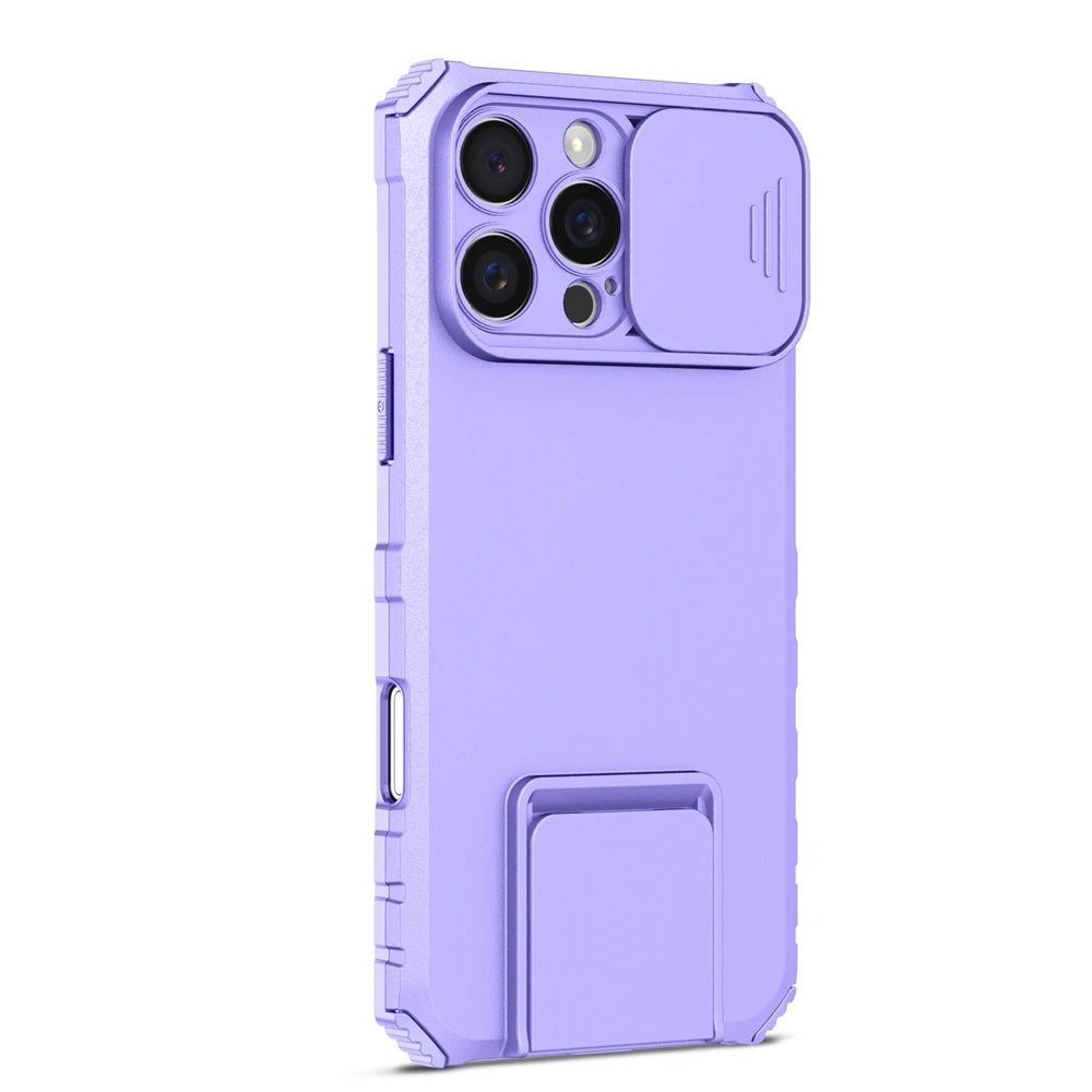 Slide Camera Protection Hard Case – Durable Plastic Phone Cover for iPhone 7 to 16 Series
