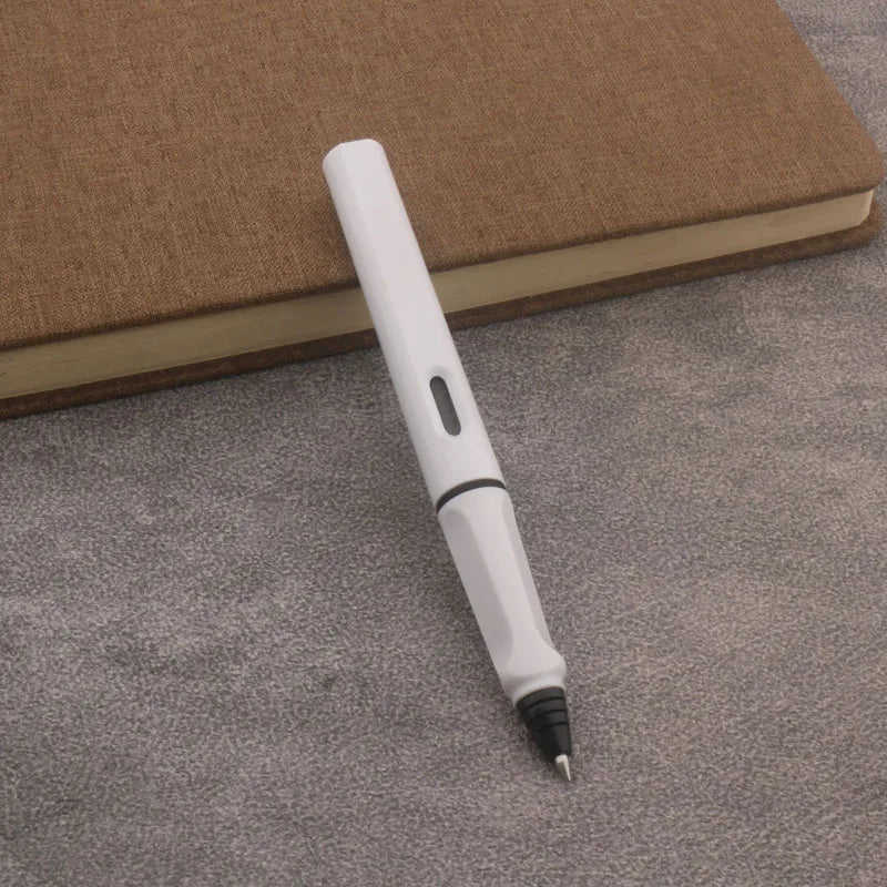 High Quality Transparent White Piston Fountain Pen with Bullet Nib 0.38mm/0.5mm for Office & School Stationery