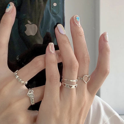 Bohemian Butterfly Pearl Rings Set – Vintage Gothic Plated Retro Rhinestone Finger Jewelry for Women, Gift Idea