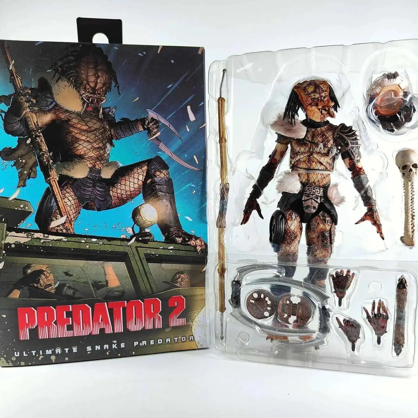 NECA Shaman Ahab Ultimate Scout Warrior Action Figure – Lost Battle Feral Jungle Hunter Predator Collector Toy
