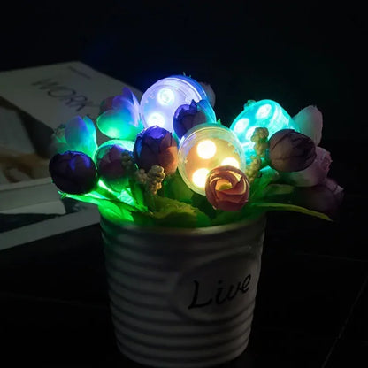 3LED RGB Submersible Underwater Night Lamp – Battery Operated Pool, Garden, Wedding & Party Light for Vases & Bowls