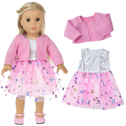 18-Inch Girl Doll Winter Coat – Jacket Outfit for 43cm Newborn Baby Dolls