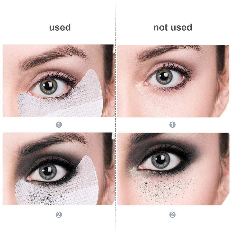 10/20/50/100Pcs Eyeshadow Shields - Disposable Under Eye Patches, Lint-Free Makeup Stickers & Applicators