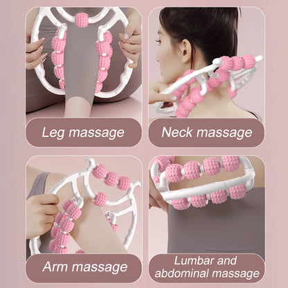 Portable Round Massager Roller – Waist, Abdominal & Leg Clip Tool for Cellulite, Stovepipe & Meridian Massage