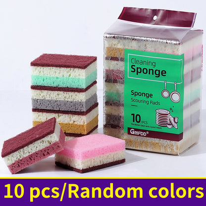 High-Density Kitchen Cleaning Sponge Cloth - Non-Greasy Dishwashing & Pot Scrubbing Cleaning Cloth