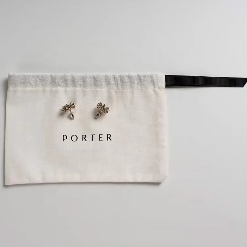 Small White Cotton Gift Bags – Custom Muslin Drawstring Pouches 5x7cm 8x10cm 9x12cm for Party, Candy, Jewelry Favor