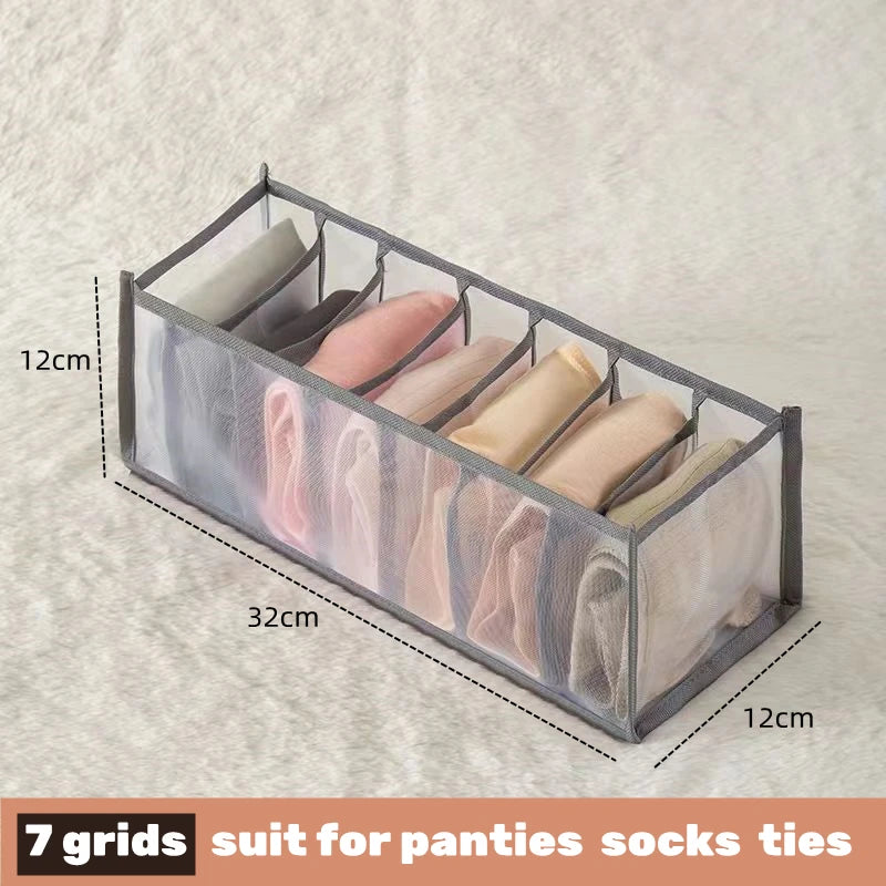Underwear & Socks Organizer Box – Drawer Dividers for Bras, Pants, Scarves, Ties, Jeans, and Clothing Storage
