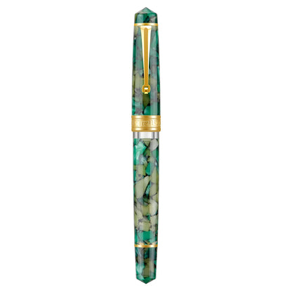 Asvine P20 Piston Filling Fountain Pen – Acrylic with Beautiful Patterns, EF/F/M Nib, Golden Clip, Smooth Writing Office Gift Pen