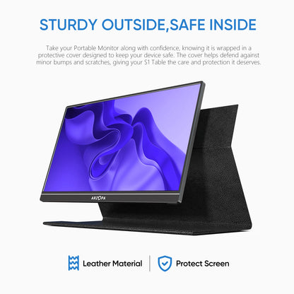 Arzopa 15.6" FHD Portable Monitor – 1080P IPS Second Screen for PC, Laptop, Mac, Xbox, PS4 & Switch