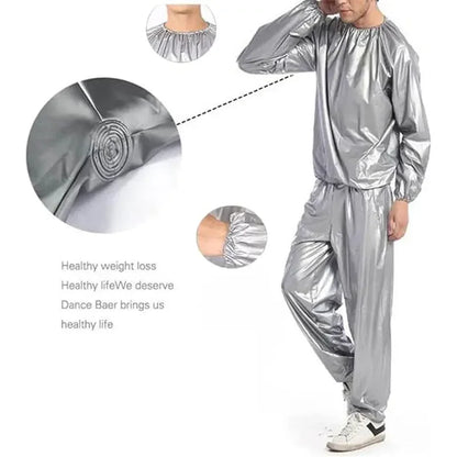 PVC Sauna Suit for Men & Women – Waterproof Anti-Rip Weight Loss Gym Fitness Workout Sportswear