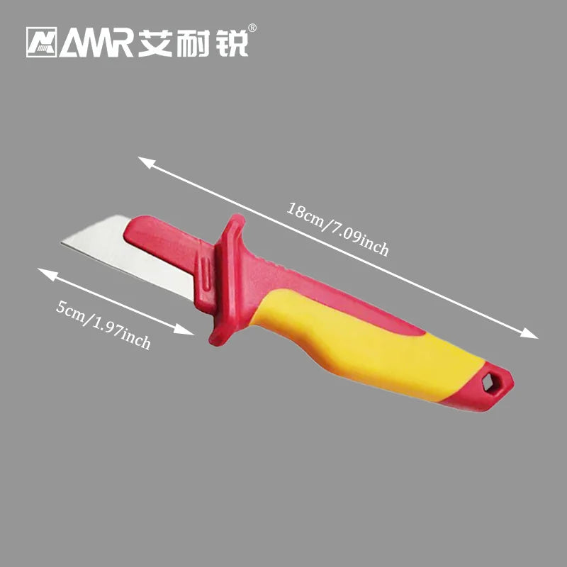 Electrician Insulated Cable Stripping Knife — Straight, Curved & Hook Fixed Blade Wire Stripper Hand Tool