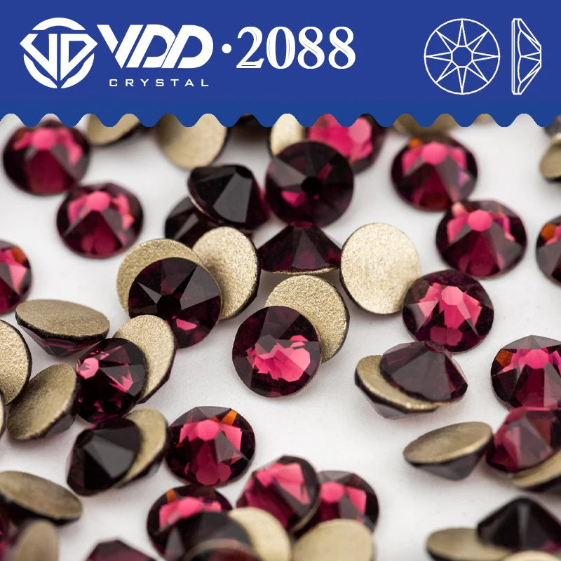 VDD AAAAA Crystal Flatback Rhinestones - SS16-SS30 16-Cut Gems for DIY Crafts & Nail Art Decoration