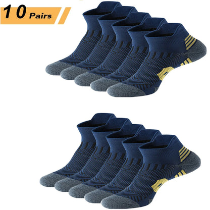 3 Pairs Professional Sports Socks – Non-Slip Towel Bottom Running Socks for Men & Women, Breathable Quick-Dry Basketball Training Ankle Sox