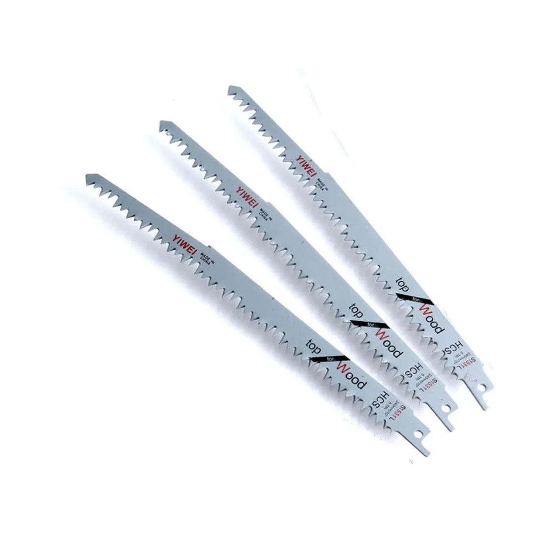 5PCS Reciprocating Saw Blades S1531L Saber Saw Blade Set – Multi-Purpose Woodworking Power Tool Blades for Wood Cutting & Pruning