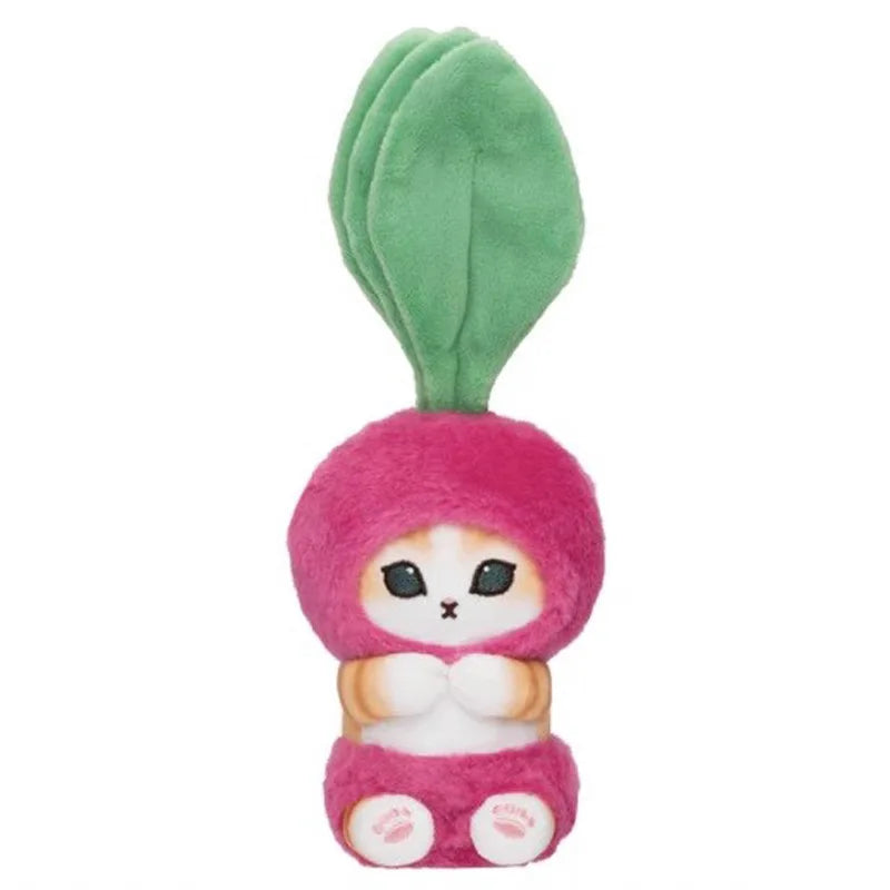 Yoyo Japanese Style Mofusand Plushie Shark Cat Keychain — Cute Fruit & Vegetable Soft Pendant Gift for Girls