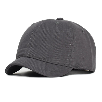 Men's & Women's Short Brim Cotton Baseball Cap – Vintage Casual Dad Hat, Adjustable Trucker Style with Nylon Fastener Tape