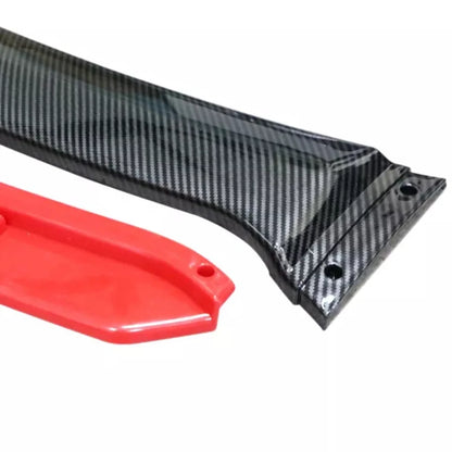 Universal Car Front Bumper Lip Spoiler Kit - 4PCS White Carbon Fiber Splitter & ABS Plastic Diffuser
