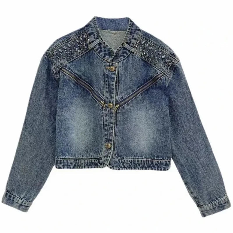 Women's Denim Jacket 2025 – New Korean Style, Advanced Leisure Loose Fit, Versatile Female Cowboy Coat