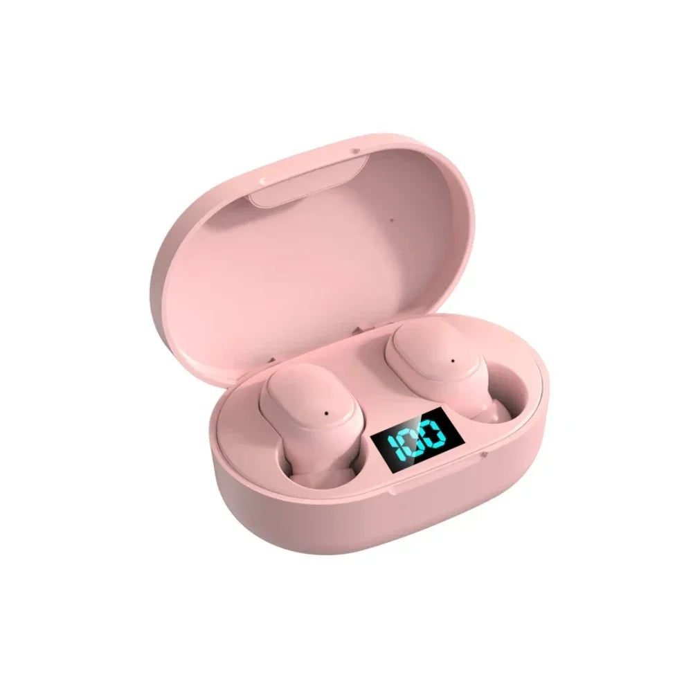 E6S Wireless Bluetooth Earbuds with Noise Cancellation, Waterproof Stereo Sound & LED Charging Case