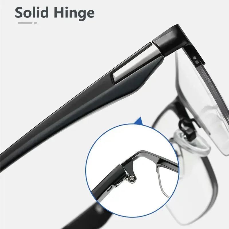 Smart Photochromic Reading Glasses for Men – 2-in-1 Trendy Unisex Presbyopia Sunglasses +1.0 +1.5