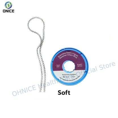 Orthodontic Retainer Chain Wire - 1m Stainless Steel Spool for Post-Braces Dental Retention