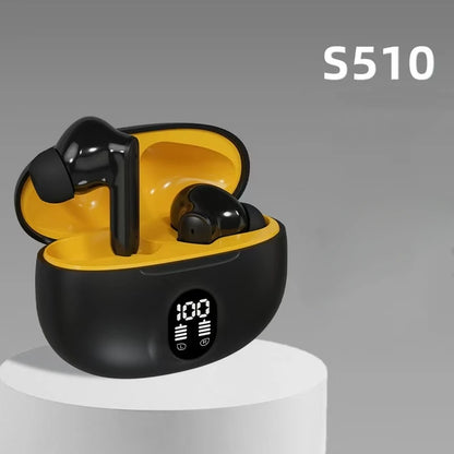 S510 TWS Wireless Bluetooth 5.3 Earbuds - LED Digital Display Stereo Headphones for Xiaomi & More