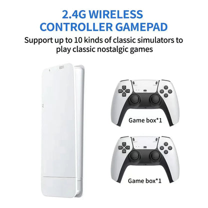 M15 Game Stick Mini TV Handheld Console — Wireless Gamepads, 64GB with 20,000+ Retro Games, HD Output, Two-Player for PS1 and More