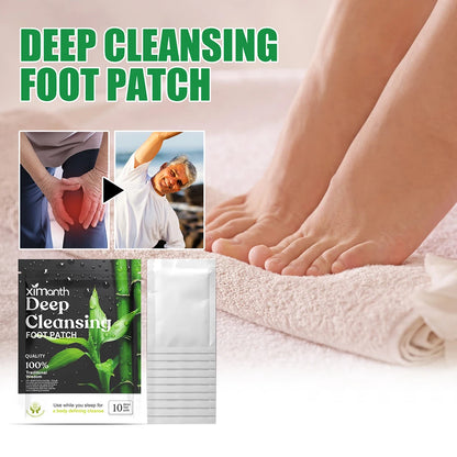 10PCS Herbal Detox Foot Patches – Deep Sleep & Stress Relief | Natural Foot Care Stickers for Body Detox & Relaxation