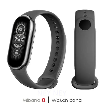 Waterproof Silicone Sport Strap for Xiaomi Mi Band 9/8/NFC – Replacement Smart Bracelet Accessory