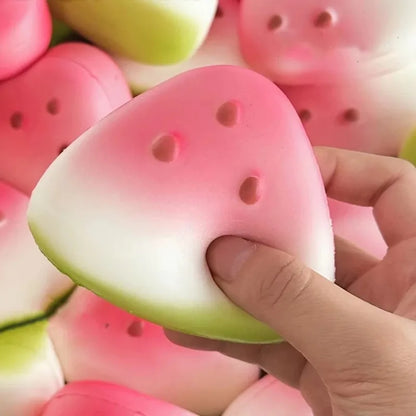 Watermelon Squishy Fidget Toy – Slow Rising Anti-Stress Squeeze Fruit Stress Reliever Toy for Anxiety & Relaxation