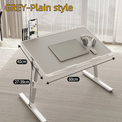 Adjustable Laptop Bed Tray Table – Portable Foldable Desk with Storage Drawer for Sofa & Lap Use