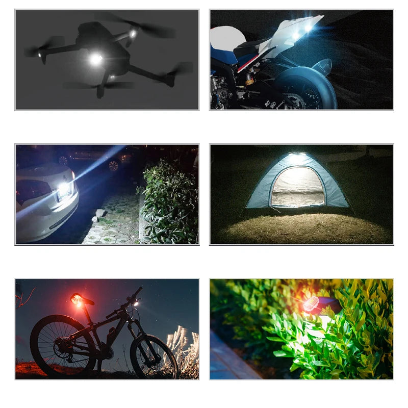 Donwof M3 Car & Motorcycle Strobe Light – Waterproof LED Anti-Collision Warning with Remote
