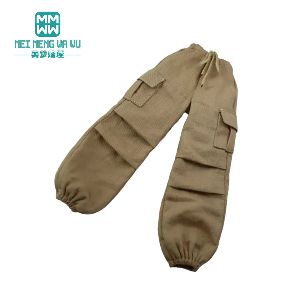 Blythe & Azone OB22/OB24 Doll Clothes — Fashion Jeans Overalls in Khaki, Army Green, Denim Blue, Pink & Black