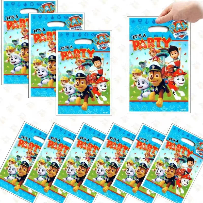 Paw Patrol Party Gift Bags Set – 10/20/30PCS Plastic Candy Loot Bags for Kids Birthday & Baby Shower Party Favors Decor