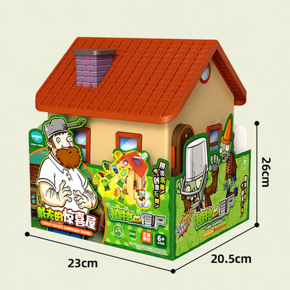 Plants vs Zombies Dave's Surprise House Toy Set – Collectible Figures with Interactive Play Features for Kids Gift