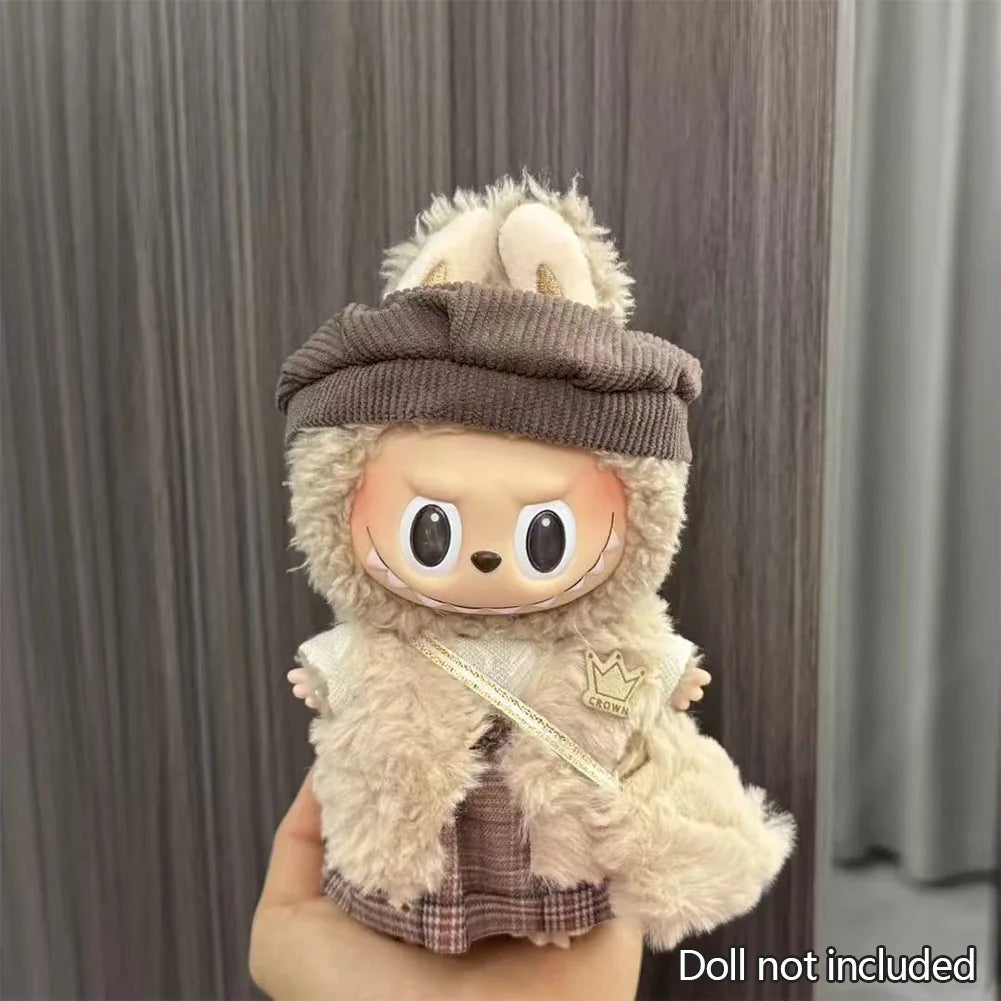 Mini Plush Doll Clothes Set – Kpop EXO Labubu V1 V2 Idol Doll Pit Strip Climbing Suit & Accessories, Clothing Gift