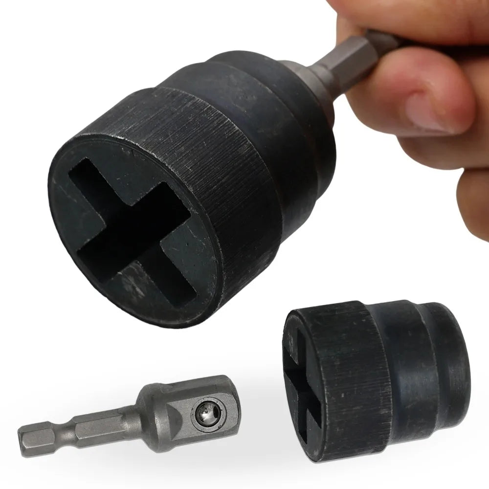 Scissor Jack Adapter Socket — Universal Chrome Vanadium Steel Tool for Electric Impact Drill & Car Jack Lifting