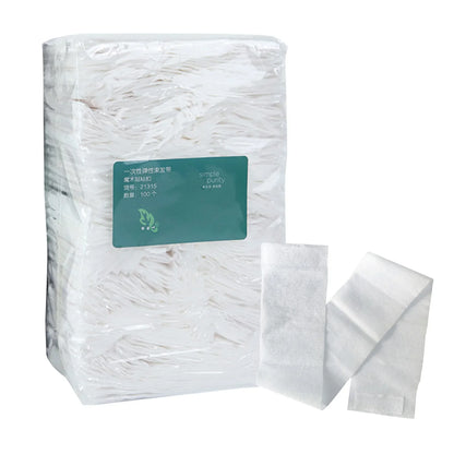 100pcs Disposable Spa Facial Headbands – Soft Non-Woven Stretch Hair Bands with Closure for Skincare & Beauty