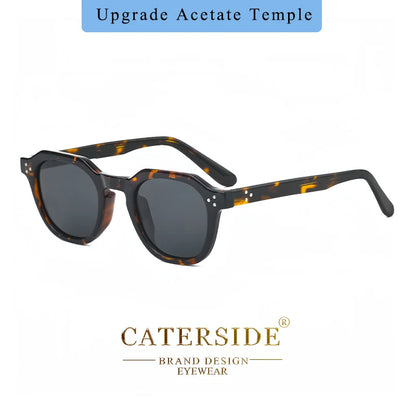 CATERSIDE Retro Polarized Sunglasses – Ultralight TR90 Frame Polygon Style for Men & Women, High-Quality Travel Eyewear