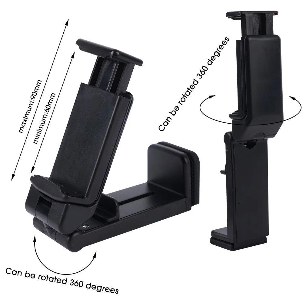 Portable Airplane Phone Holder Clip | Foldable Travel Stand for iPhone, Samsung, Google, Mi | Seat & Desk Mount Support